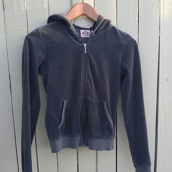 Juicy Coture Hoodie with Purple Metallic Butterfly - Picture 1 of 4